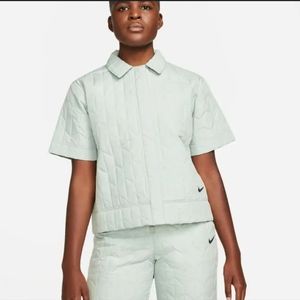 NWT Dope Nike Quilted Short Sleeve Jacket in Mint Size XS
